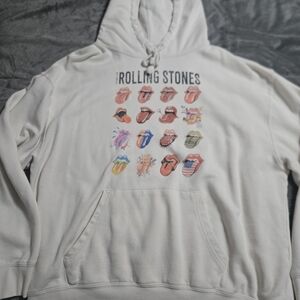 The Rolling Stones White and Red Hoodie